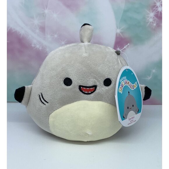 Squishmallow Kelly Toys 5” Gordon Gray Black Small Mouth Version NWT New Plush - Picture 1 of 4